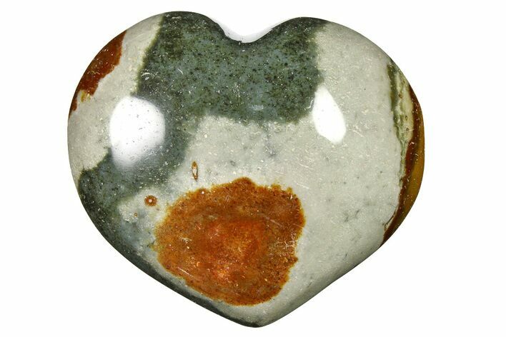 Wide, Polychrome Jasper Heart - Madagascar #277948